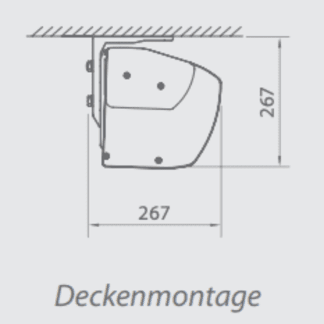 Deckenmontage